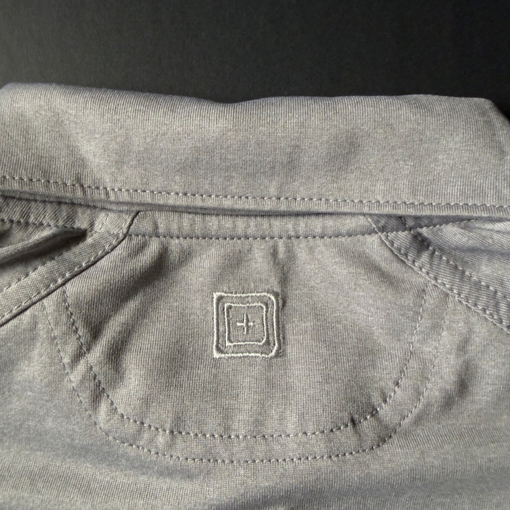 5.11 Tactical Gray Performance Polo Shirt Short Sleeve Mens XS Gorpcore Workwear - Picture 8 of 14